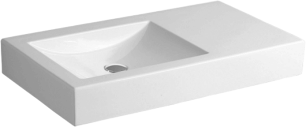 Раковина Simas Frozen FZ 11 bia 0 hole 1 намеченное отверстие под смеситель