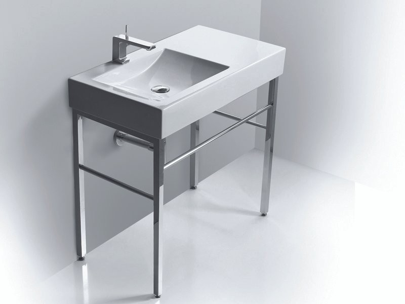 Раковина Simas Frozen FZ 11 bia 0 hole 1 намеченное отверстие под смеситель