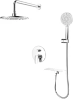 Душевой комплект Milardo Rora RORSB02M67 С ВНУТРЕННЕЙ ЧАСТЬЮ, хром