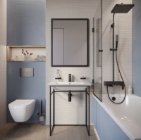 Зеркало STWORKI Брамминг 70х90, черное