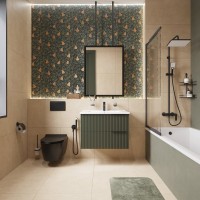 Зеркало STWORKI Брамминг 70х90, черное