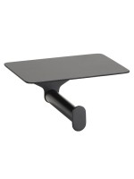 Держатель для туалетной бумаги Bemeta Organic 167112150 с полкой для телефона, черный матовый Держатель для туалетной бумаги Bemeta Organic 167112150 с полкой для телефона, черный матовый