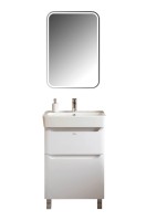 Мебель для ванной комнаты Alavann Lana 60 напольная,раковина Santek Нео 60, белая