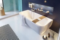 Акриловая ванна Excellent Arana 180x85 см, пристенная, белая, с каркасом