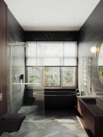 Душевая перегородка Maybahglass MGD-720-5у 69 см, профиль матовый хром, стекло прозрачное
