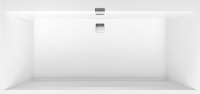 Акриловая ванна Villeroy & Boch Squaro Edge 12 UBQ190SQE2DV-01 190x90 см, встраиваемая, цвет альпийский белый, на ножках, со сливом-переливом