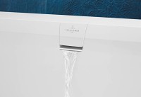 Акриловая ванна Villeroy & Boch Squaro Edge 12 UBQ190SQE2DV-01 190x90 см, встраиваемая, цвет альпийский белый, на ножках, со сливом-переливом