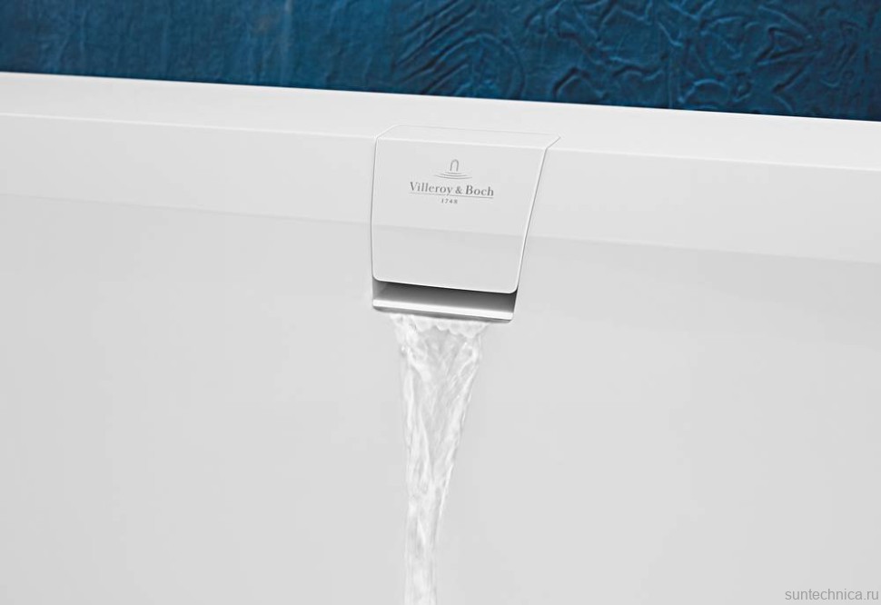 Акриловая ванна Villeroy & Boch Squaro Edge 12 UBQ190SQE2DV-01 190x90 см, встраиваемая, цвет альпийский белый, на ножках, со сливом-переливом