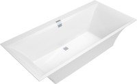 Акриловая ванна Villeroy & Boch Squaro Edge 12 UBQ190SQE2DV-01 190x90 см, встраиваемая, цвет альпийский белый, на ножках, со сливом-переливом