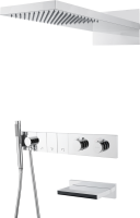 Душевой комплект Boheme Zodiac 133-2-CR термостат, С ВНУТРЕННЕЙ ЧАСТЬЮ, chrome