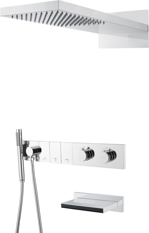 Душевой комплект Boheme Zodiac 133-2-CR термостат, С ВНУТРЕННЕЙ ЧАСТЬЮ, chrome