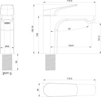 Смеситель для раковины Wonzon & Woghand WW-A40492-BG брашированное золото