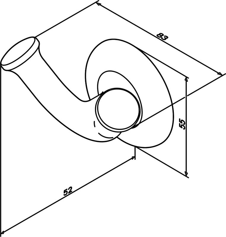 Крючок AM.PM Like A8035600 глянцевый хром, на шурупах