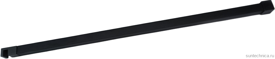 Душевая перегородка Abber Immer Offen AG61100B8 100 см, профиль черный, стекло прозрачное