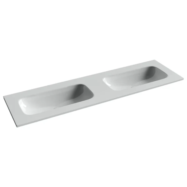 Мебельная раковина Ceramicanova Grace прямоугольная 161 см с двумя чашами без отверстий под смеситель CN7023wx