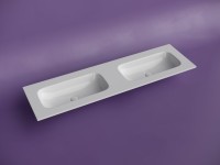 Мебельная раковина Ceramicanova Grace прямоугольная 161 см с двумя чашами без отверстий под смеситель CN7023wx