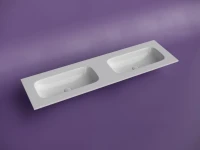 Мебельная раковина Ceramicanova Grace прямоугольная 161 см с двумя чашами без отверстий под смеситель CN7023wx