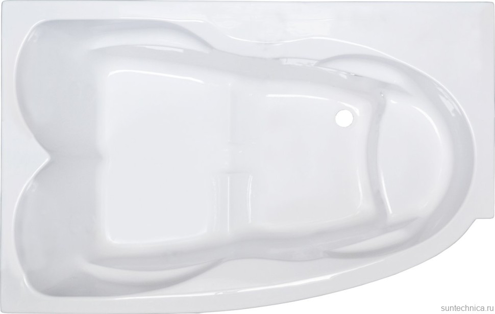 Акриловая ванна Royal Bath Shakespeare RB652100K-L 170x115 см, угловая, левая, пристенная, белая, асимметричная, с каркасом, для двоих