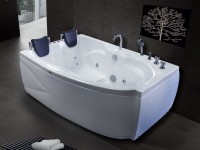 Акриловая ванна Royal Bath Shakespeare RB652100K-L 170x115 см, угловая, левая, пристенная, белая, асимметричная, с каркасом, для двоих