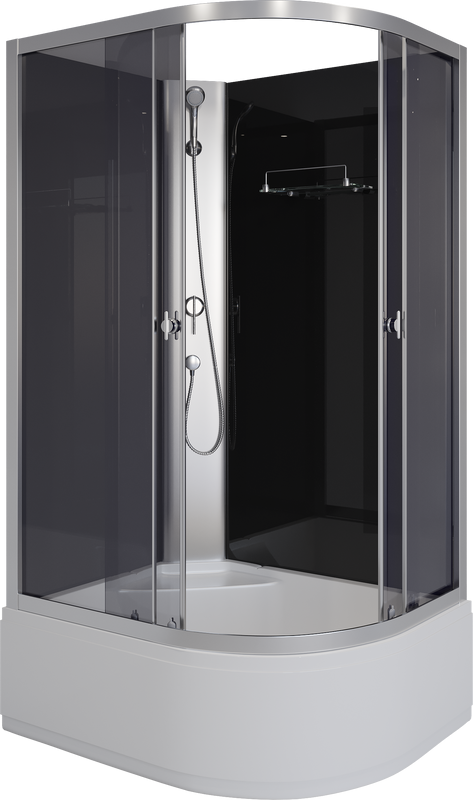 Душевая кабина Niagara Eco E100/80/40L/TN/BK 100х80 см, без крыши