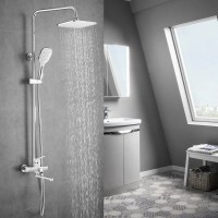 Душевая стойка Shevanik S8136F белый, хром