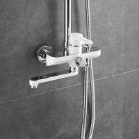 Душевая стойка Shevanik S8136F белый, хром