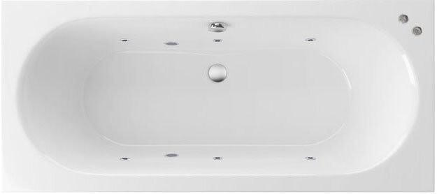 Акриловая ванна Excellent Oceana WAEX.OCE16.SOFT 160x75 см, встраиваемая, с гидромассажем, белая, с каркасом, со сливом-переливом