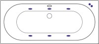 Акриловая ванна Excellent Oceana WAEX.OCE16.SOFT 160x75 см, встраиваемая, с гидромассажем, белая, с каркасом, со сливом-переливом