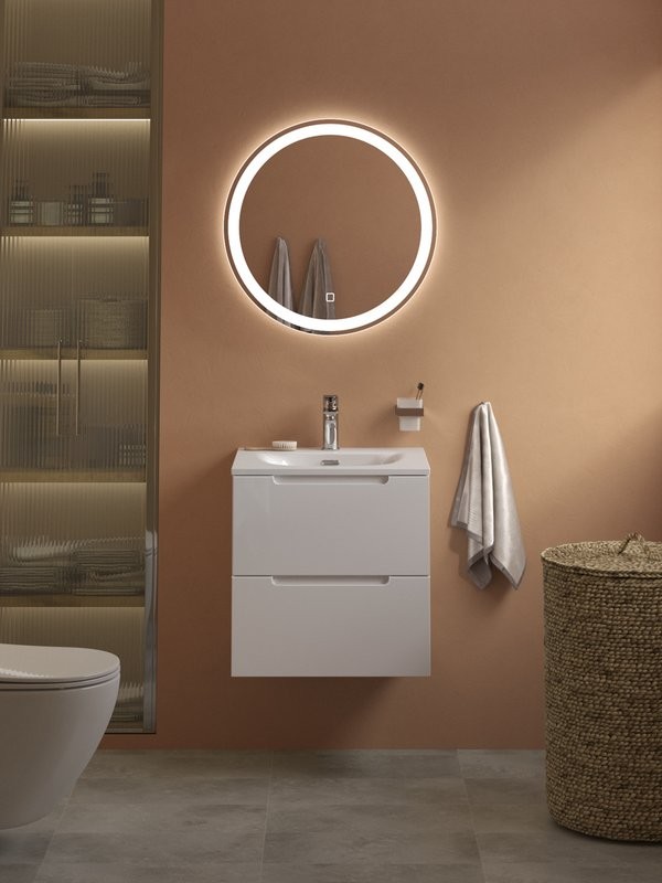 Тумба с раковиной BelBagno Etna 39 50 bianco lucido, раковина BB-8099-3-50