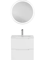 Тумба с раковиной BelBagno Etna 39 50 bianco lucido, раковина BB-8099-3-50