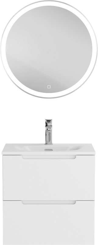 Тумба с раковиной BelBagno Etna 39 50 bianco lucido, раковина BB-8099-3-50