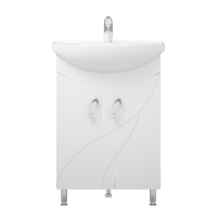 Тумба с раковиной Corozo Наина 60 напольная, белая