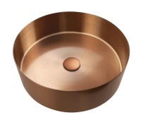 Накладная раковина AltroBagno Luna 001003 RaSp 40 матовая медь, круглая, нержавеющая сталь