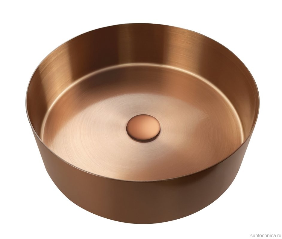 Накладная раковина AltroBagno Luna 001003 RaSp 40 матовая медь, круглая, нержавеющая сталь