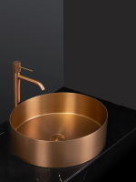 Накладная раковина AltroBagno Luna 001003 RaSp 40 матовая медь, круглая, нержавеющая сталь