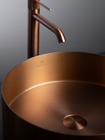 Накладная раковина AltroBagno Luna 001003 RaSp 40 матовая медь, круглая, нержавеющая сталь