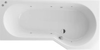 Акриловая ванна Excellent Be Spot WAEX.BSP16.SOFT P 160x80 см, угловая, правая, встраиваемая, с гидромассажем, белая, асимметричная, с каркасом, со сливом-переливом