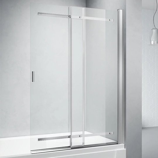 Шторка на ванну Veconi Palau PL-88CH 100x140, хром
