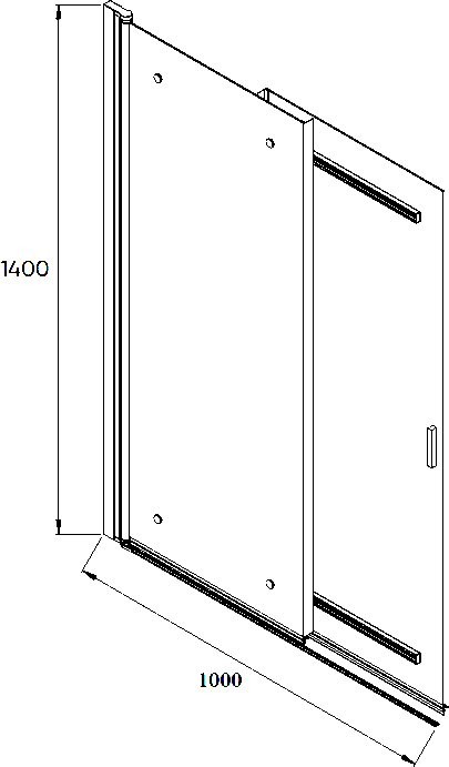 Шторка на ванну Veconi Palau PL-88CH 100x140, хром