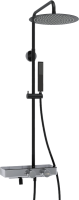 Душевая стойка Wasserkraft Abens 2000 A114.160.218.CB Thermo с термостатом, черная