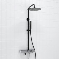 Душевая стойка Wasserkraft Abens 2000 A114.160.218.CB Thermo с термостатом, черная