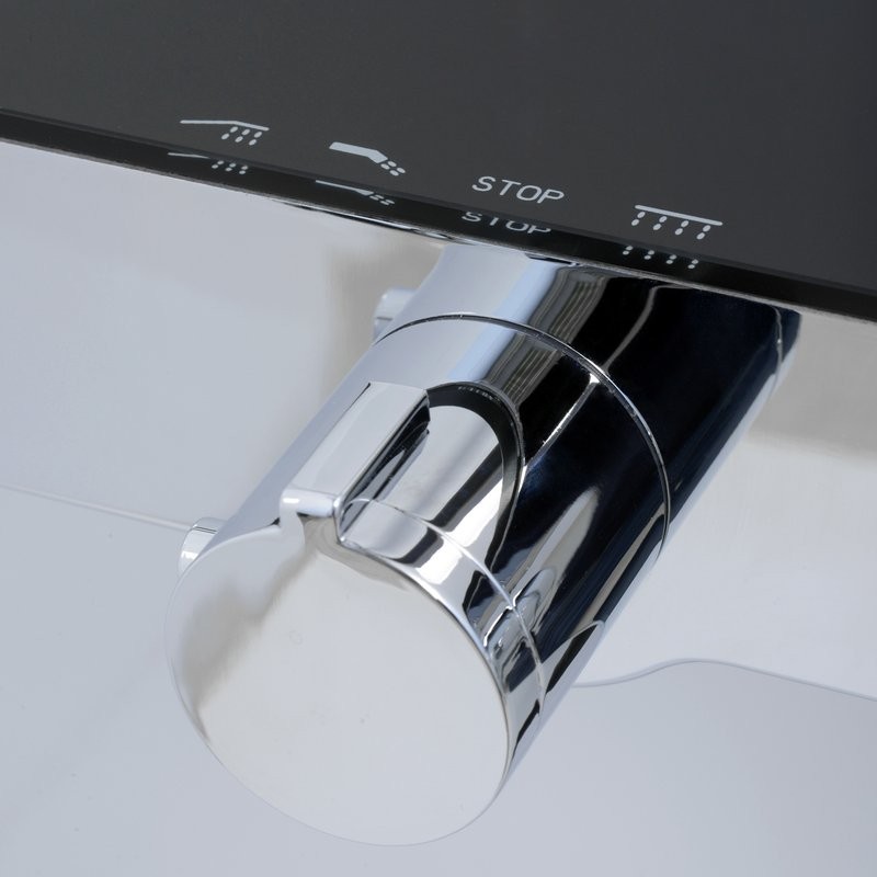 Душевая стойка Wasserkraft Abens 2000 A114.160.218.CB Thermo с термостатом, черная