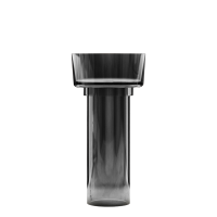 Раковина напольная Abber Kristall AT2702Onyx 45 глянцевая черная, круглая, моноблок