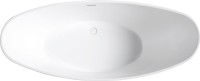 Акриловая ванна Abber AB9233G 185x80 см, отдельностоящая, серая, овальная, с каркасом, со сливом-переливом