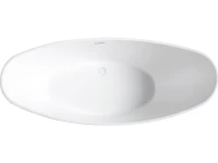 Акриловая ванна Abber AB9233G 185x80 см, отдельностоящая, серая, овальная, с каркасом, со сливом-переливом
