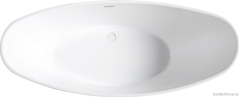Акриловая ванна Abber AB9233G 185x80 см, отдельностоящая, серая, овальная, с каркасом, со сливом-переливом