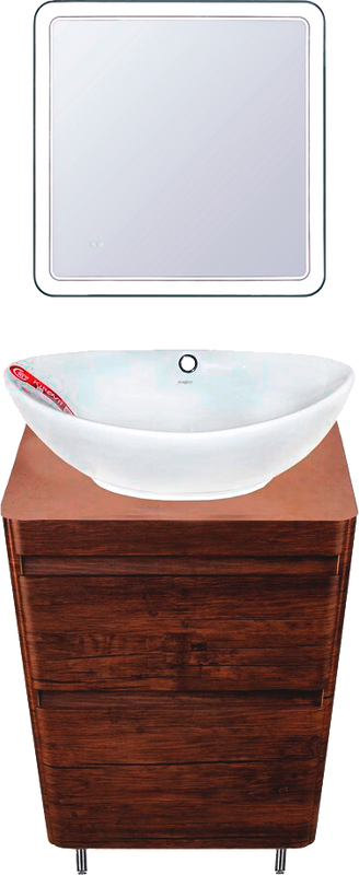 Мебель для ванной комнаты Style Line Атлантика 60 напольная, старое дерево, бежевая светлая