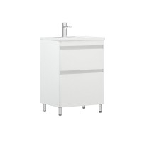 Тумба с раковиной Corozo Алабама 60 Z2 напольная, глянцевая белая