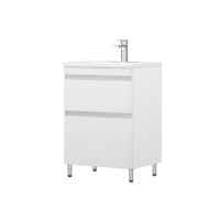 Тумба с раковиной Corozo Алабама 60 Z2 напольная, глянцевая белая