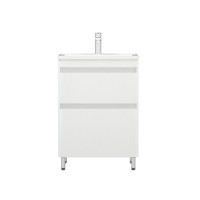 Тумба с раковиной Corozo Алабама 60 Z2 напольная, глянцевая белая